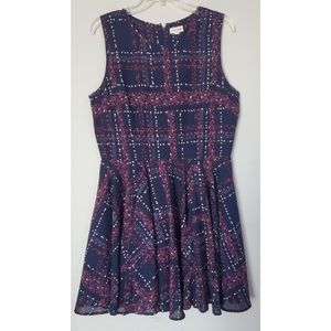 Floral Detail Maison Jules Fit and Flare Dress